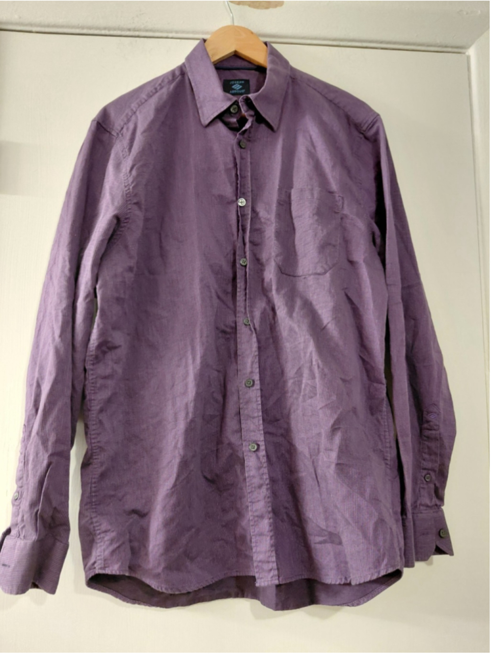 Men's Joseph Abbound Large Dress Shirt Comfort Purple Striped